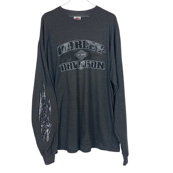 Harley Davidson San Francisco Long Sleeve Tee 2XL Dragon Sleeve Fishermans Wharf - Picture 2 of 12